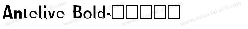Antelive Bold字体转换